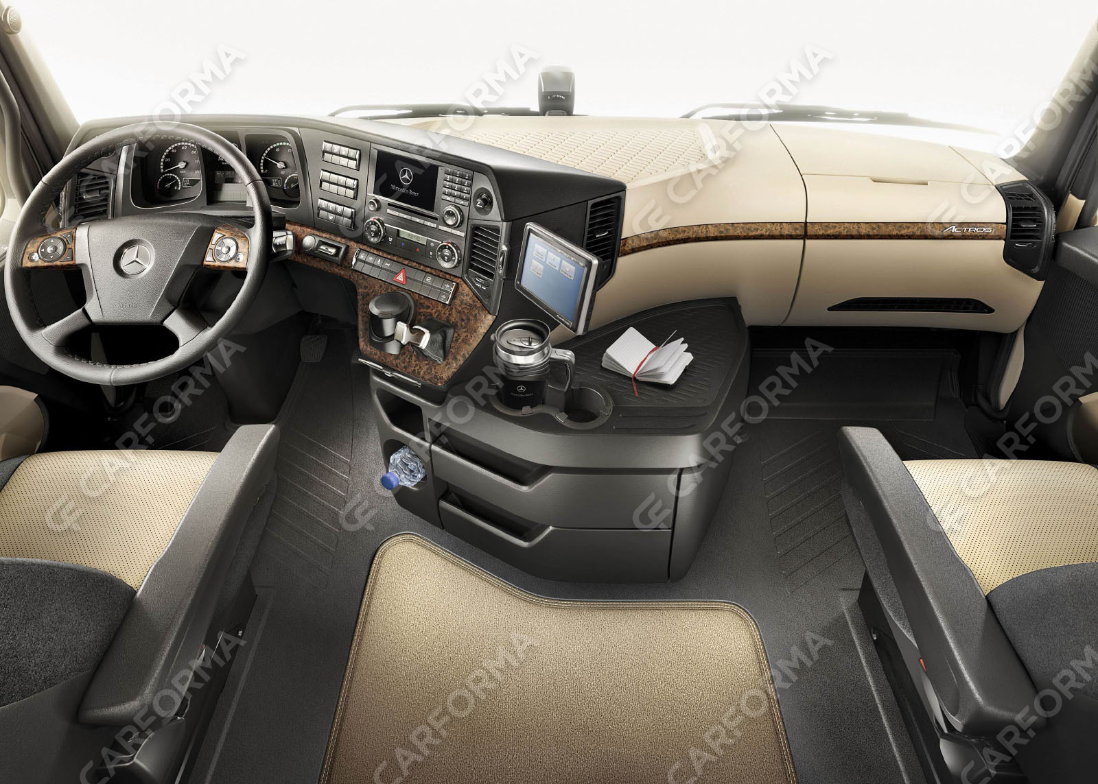 Ворсовые коврики на Mercedes Actros MP4 MP5 тягач GigaSpace 2011&nbsp;-&nbsp;2026 в Стерлитамаке