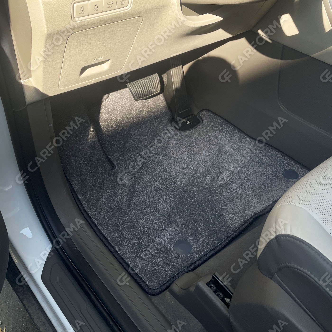 Ворсовые коврики на KIA Carnival IV 7 мест с оттоманками 2020&nbsp;-&nbsp;2026 в Стерлитамаке
