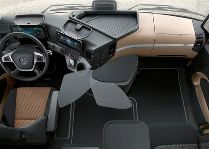 Ворсовые коврики на Mercedes Actros MP4 MP5 тягач GigaSpace 2011&nbsp;-&nbsp;2026 в Стерлитамаке